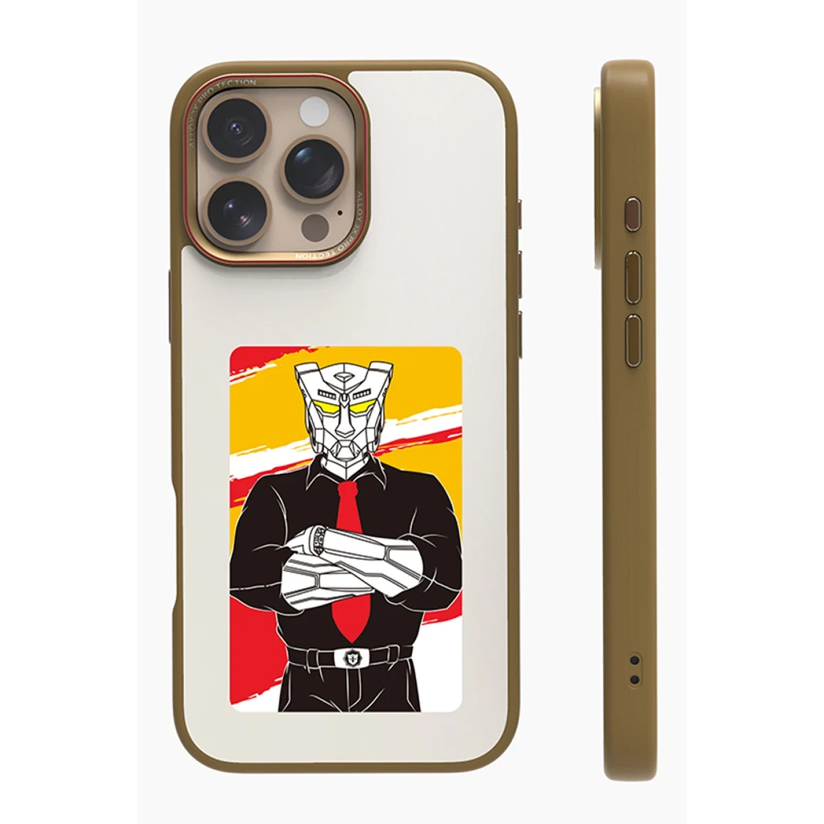 URR Apple iPhone 16 Pro Max NFC Smart Case Akıllı Kapak - Gold