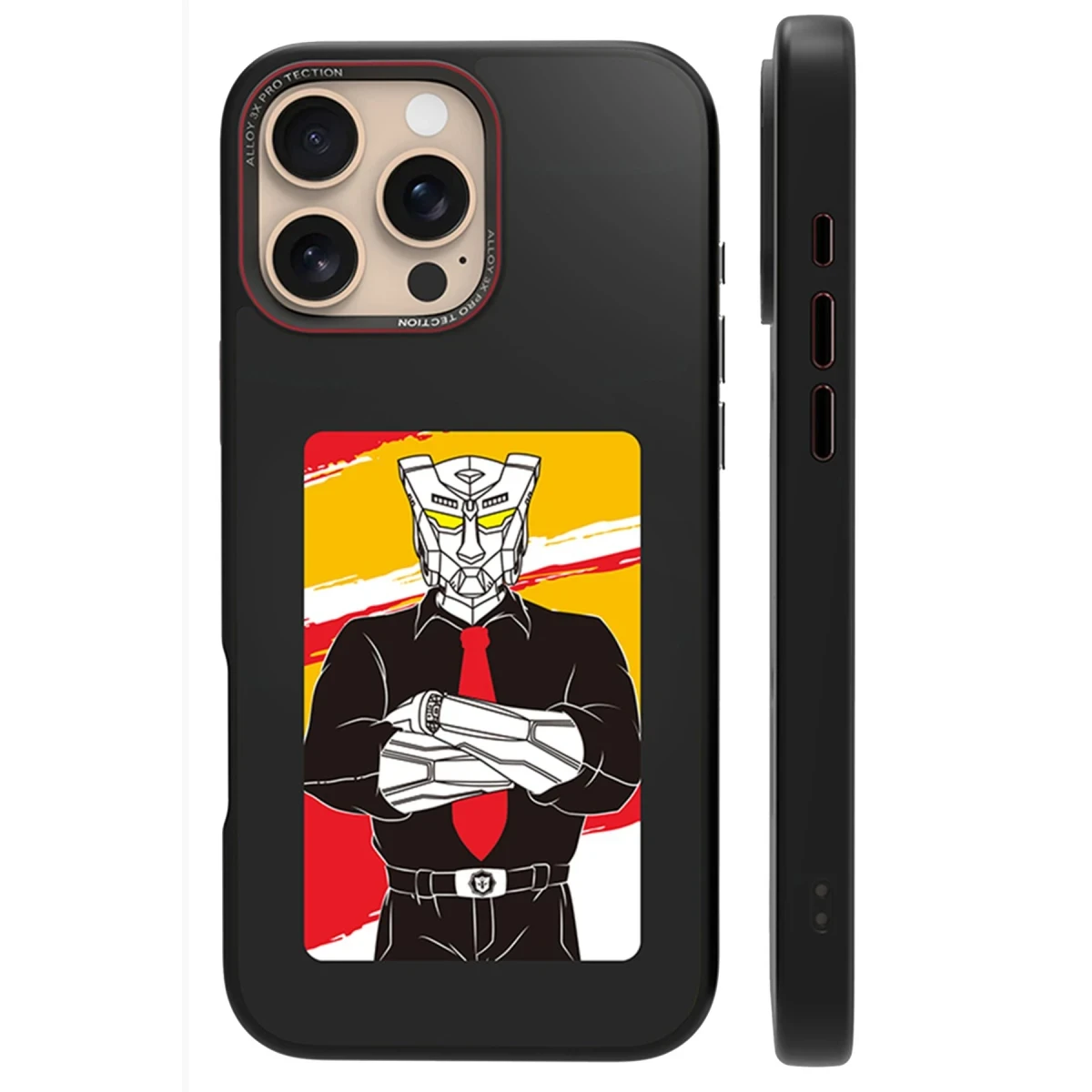 URR Apple iPhone 16 Pro Max NFC Smart Case Akıllı Kapak - Siyah