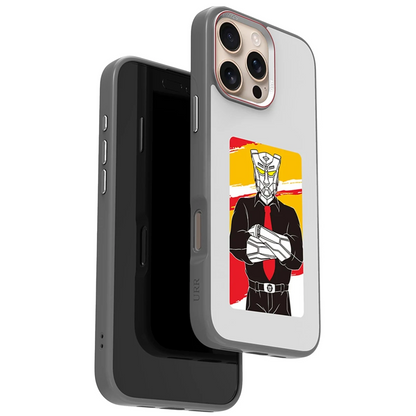 URR Apple iPhone 16 Pro Max NFC Smart Case Akıllı Kapak - Titan Gri