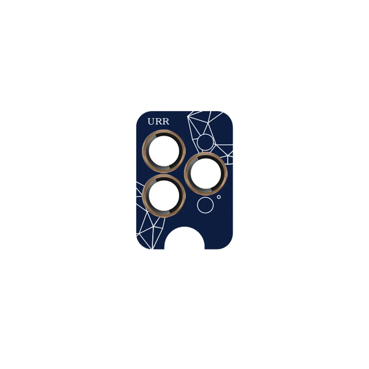 URR Apple iPhone 16 Pro Max Sapphire PVDSS Kamera Lens Koruyucu - Gold