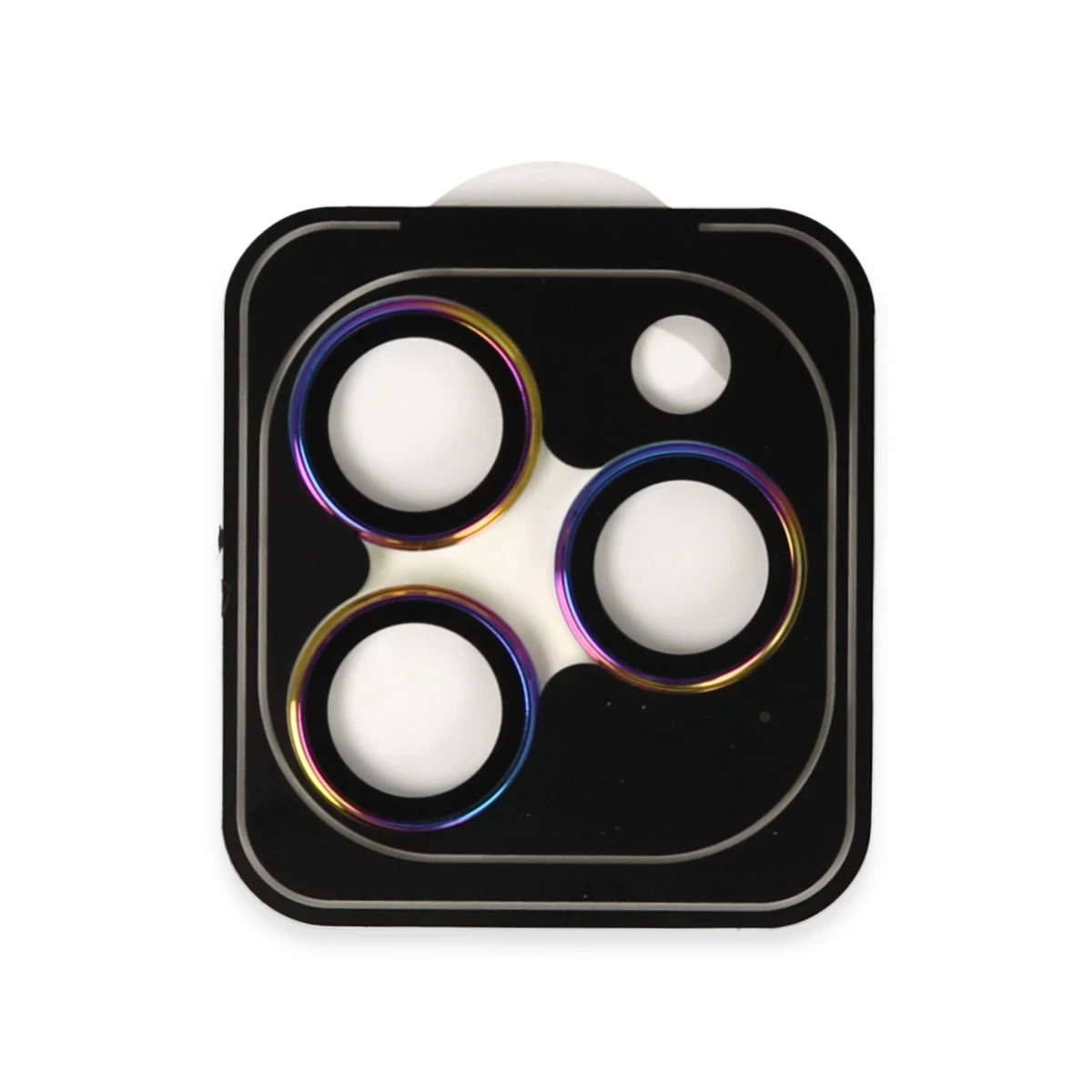 URR Apple iPhone 16 Pro Max Titanium Alloy AR Kamera Lens Koruyucu - Rainbow