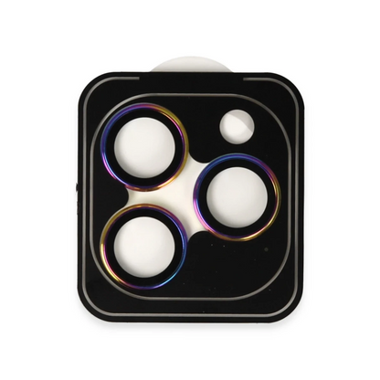 URR Apple iPhone 16 Pro Max Titanium Alloy AR Kamera Lens Koruyucu - Rainbow