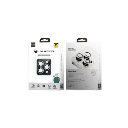 URR Apple iPhone 16 Pro Max Titanium Alloy AR Kamera Lens Koruyucu - Siyah