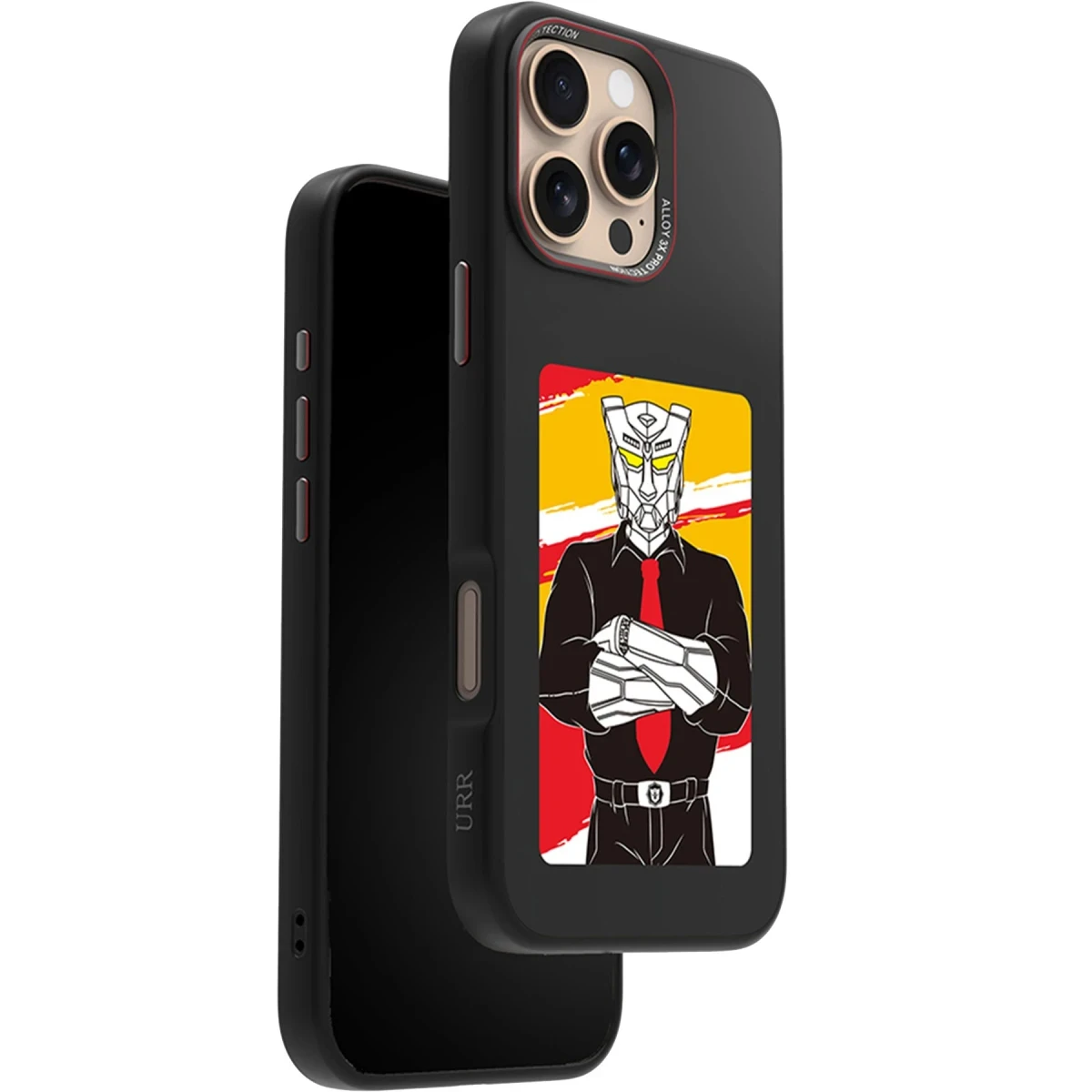 URR Apple iPhone 16 Pro NFC Smart Case Akıllı Kapak - Siyah