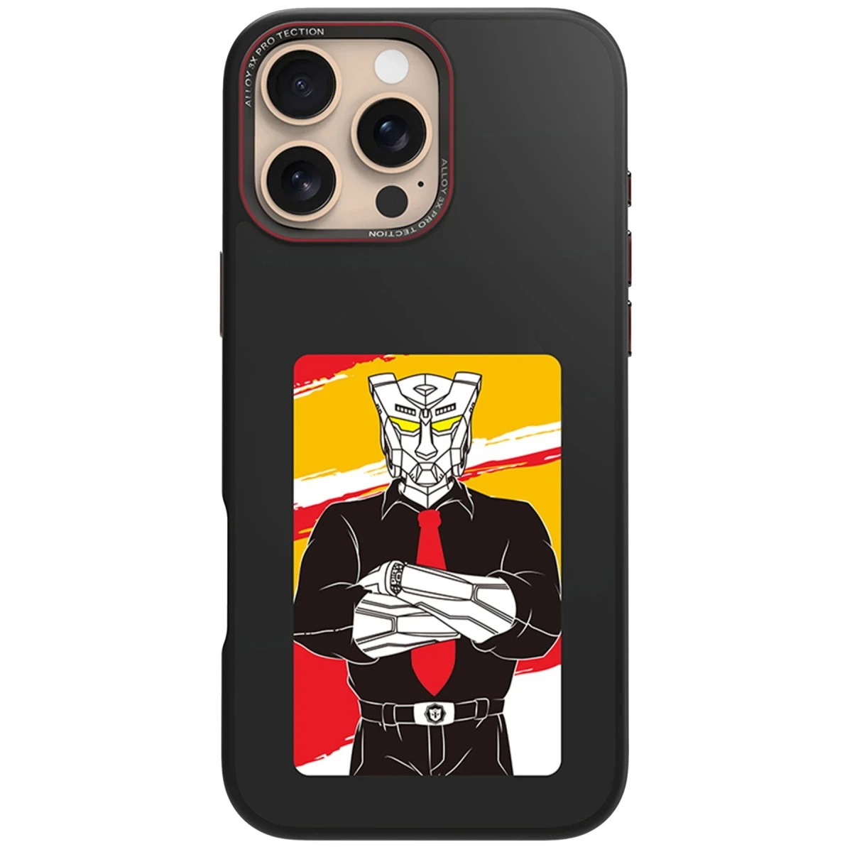 URR Apple iPhone 16 Pro NFC Smart Case Akıllı Kapak - Siyah