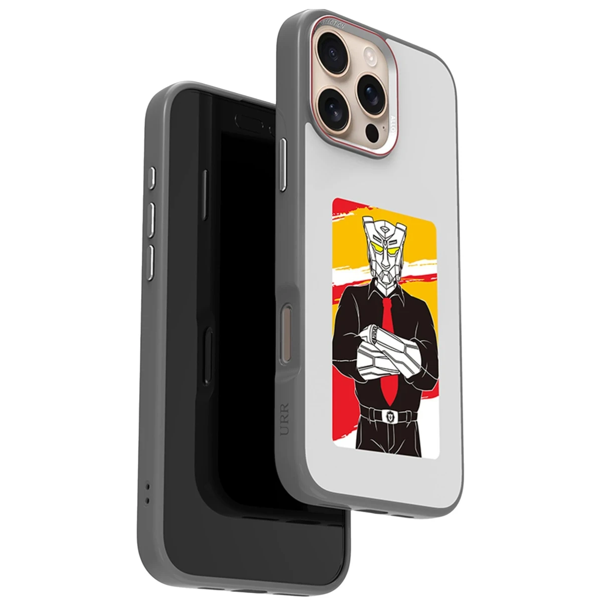 URR Apple iPhone 16 Pro NFC Smart Case Akıllı Kapak - Titan Gri