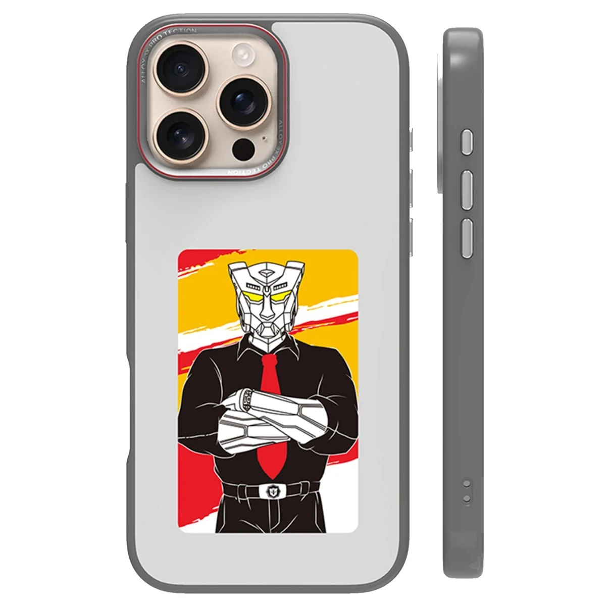 URR Apple iPhone 16 Pro NFC Smart Case Akıllı Kapak - Titan Gri