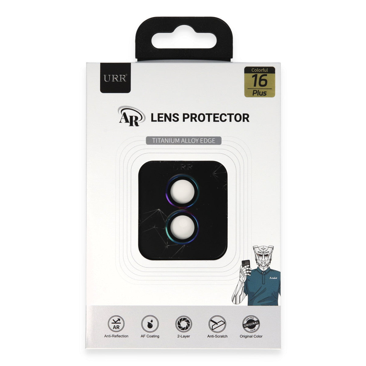 URR Apple iPhone 16 Titanium Alloy AR Kamera Lens Koruyucu