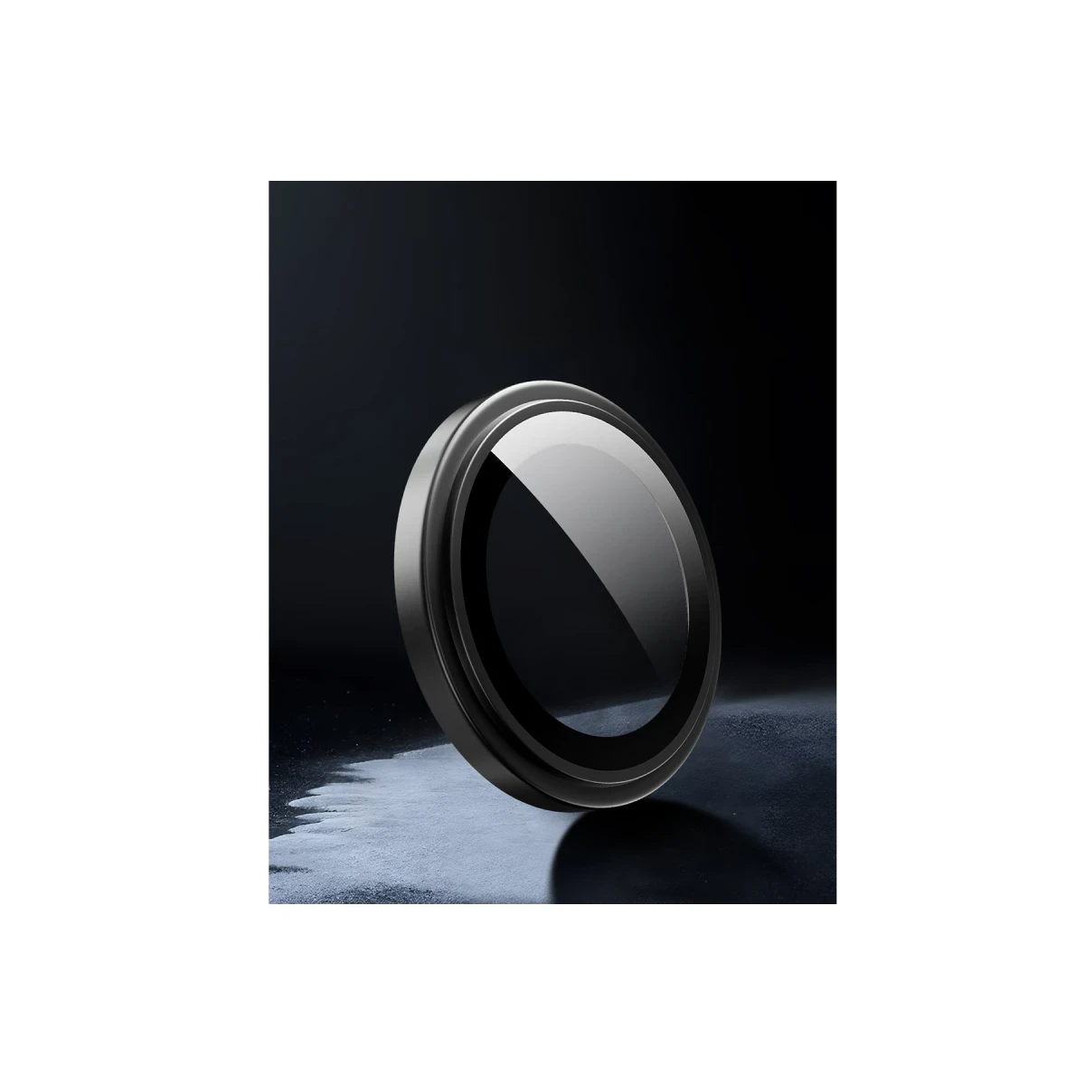 URR Apple iPhone 16 Titanium Alloy AR Kamera Lens Koruyucu - Siyah