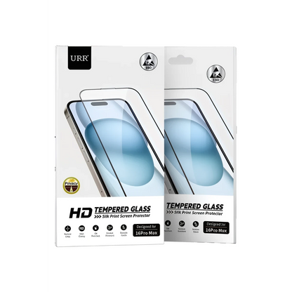 URR Apple iPhone 14 2.5D Antidust HD Privacy Cam Ekran Koruyucu - Siyah