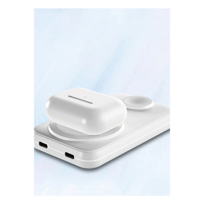 URR Multipurpose 20W 10.000 mAh Dijital Şarj Göstergeli Telefon ve Saat İçin Kablosuz Şarj Magsafe Powerbank - Siyah