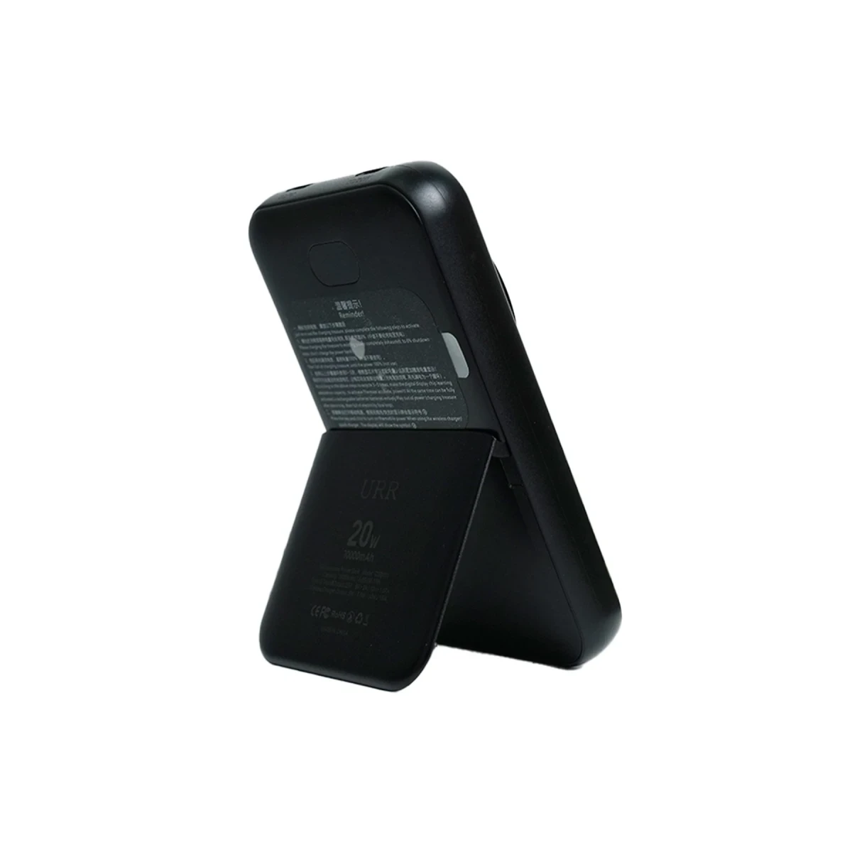 URR Multipurpose 20W 10.000 mAh Dijital Şarj Göstergeli Telefon ve Saat İçin Kablosuz Şarj Magsafe Powerbank - Siyah