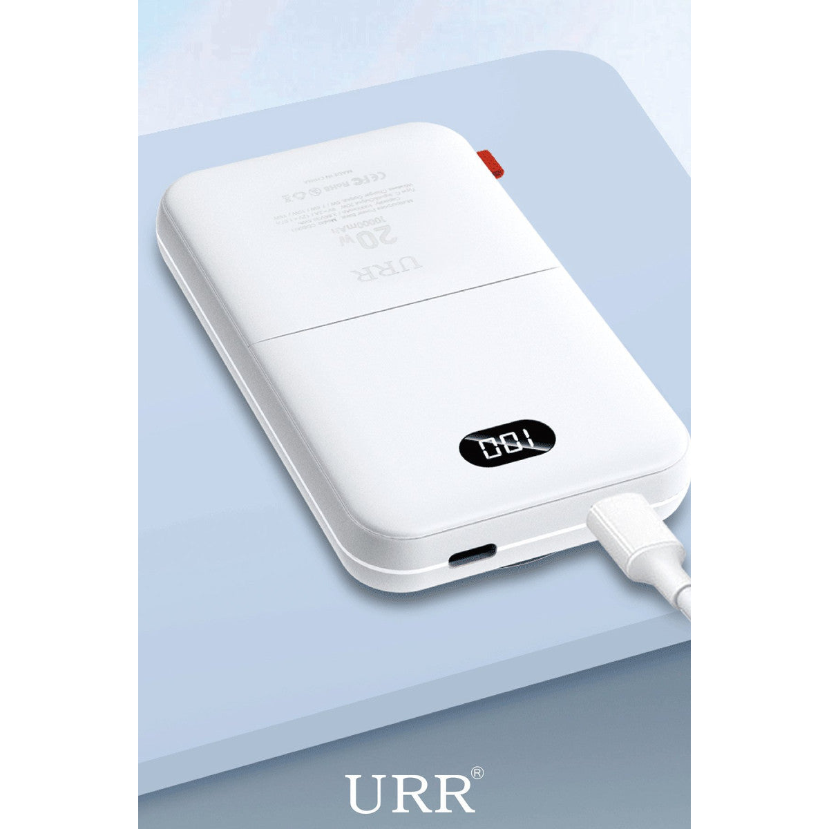 URR Multipurpose 20W 10.000 mAh Dijital Şarj Göstergeli Telefon ve Saat İçin Kablosuz Şarj Magsafe Powerbank