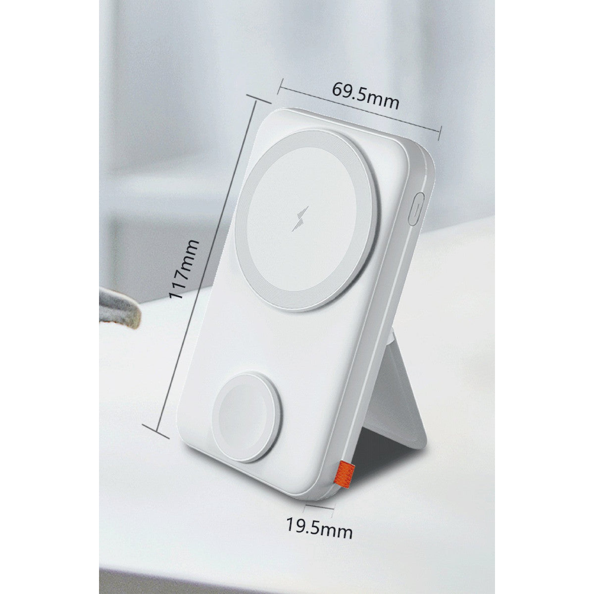 URR Multipurpose 20W 10.000 mAh Dijital Şarj Göstergeli Telefon ve Saat İçin Kablosuz Şarj Magsafe Powerbank