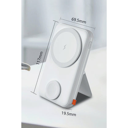 URR Multipurpose 20W 10.000 mAh Dijital Şarj Göstergeli Telefon ve Saat İçin Kablosuz Şarj Magsafe Powerbank