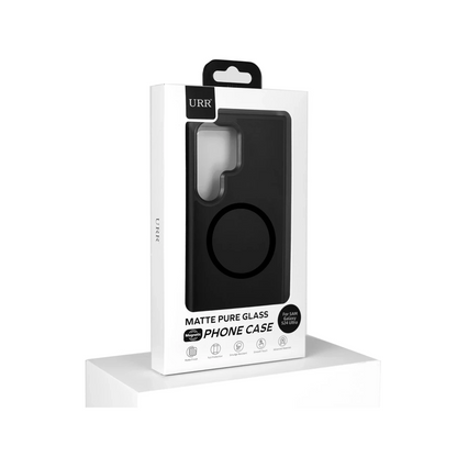 URR Samsung Galaxy S24 Ultra Matte Pure Glass Magsafe Kapak - Siyah