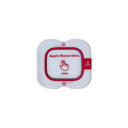 URR Apple Watch Ultra 2 49mm 3D Full Glue 2in1 Saat Cam Ekran Koruyucu - Siyah