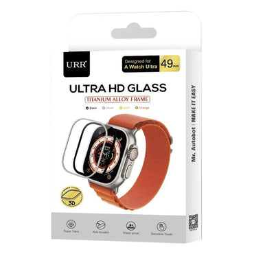 URR Apple Watch Ultra 2 49mm 3D Full Glue 2in1 Saat Cam Ekran Koruyucu