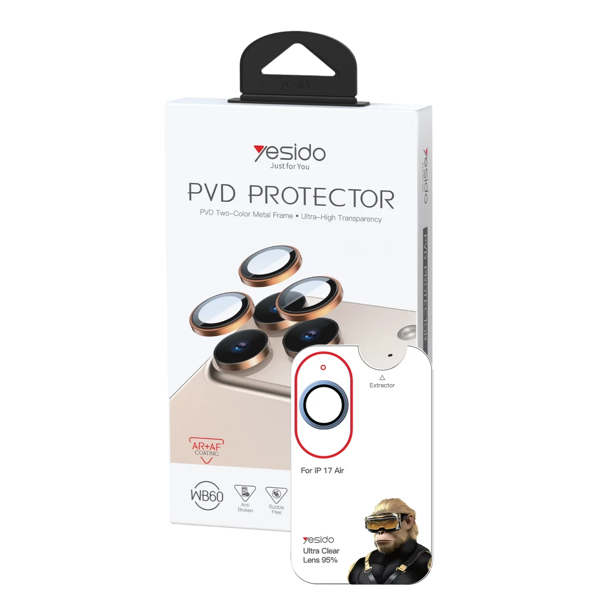 Yesido Apple iPhone 17 Air WB60 Metal Kamera Lens - Lacivert