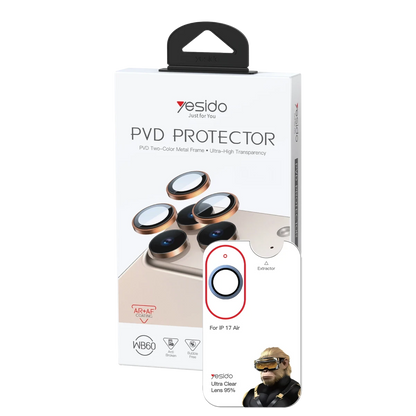 Yesido Apple iPhone 17 Air WB60 Metal Kamera Lens - Lacivert
