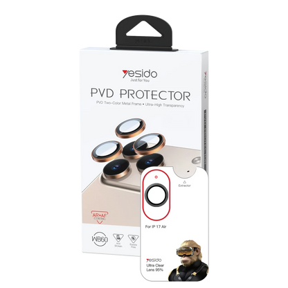 Yesido Apple iPhone 17 Air WB60 Metal Kamera Lens - Siyah