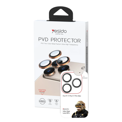 Yesido Apple iPhone 17 Pro Max WB60 Metal Kamera Lens - Gri
