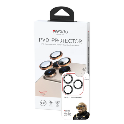 Yesido Apple iPhone 17 Pro Max WB60 Metal Kamera Lens - Gri