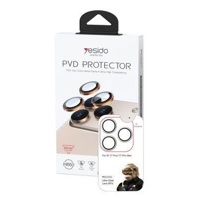 Yesido Apple iPhone 17 Pro Max WB60 Metal Kamera Lens - Gümüş