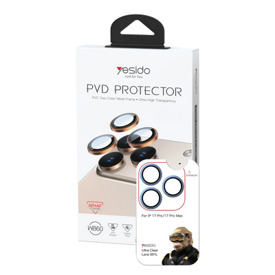 Yesido Apple iPhone 17 Pro Max WB60 Metal Kamera Lens - Lacivert