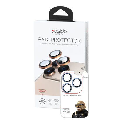 Yesido Apple iPhone 17 Pro Max WB60 Metal Kamera Lens - Lacivert