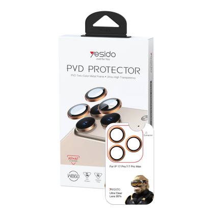 Yesido Apple iPhone 17 Pro Max WB60 Metal Kamera Lens - Turuncu