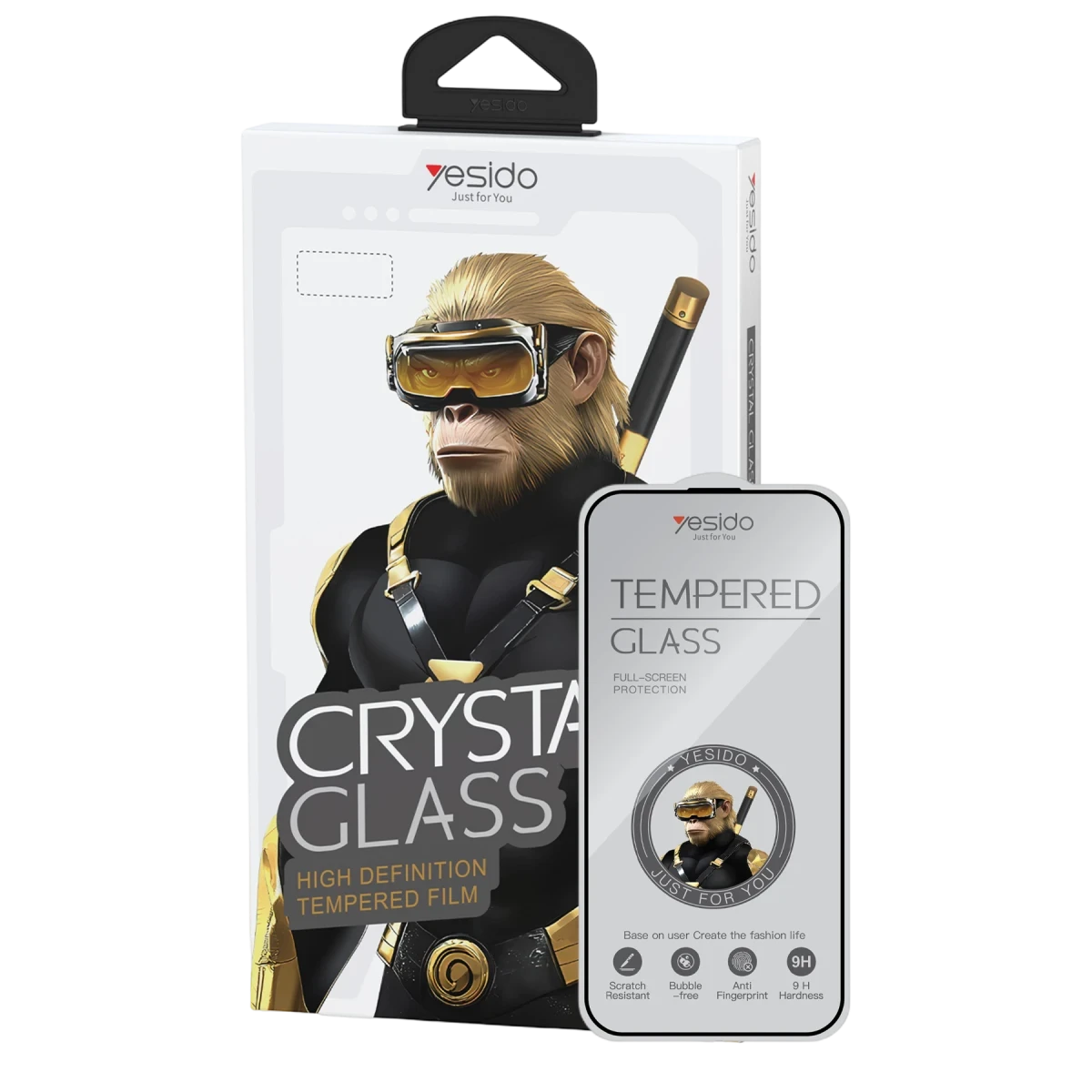 Yesido Apple iPhone 17 Pro TG26 Ultra Clear HD Cam Ekran Koruyucu - Siyah