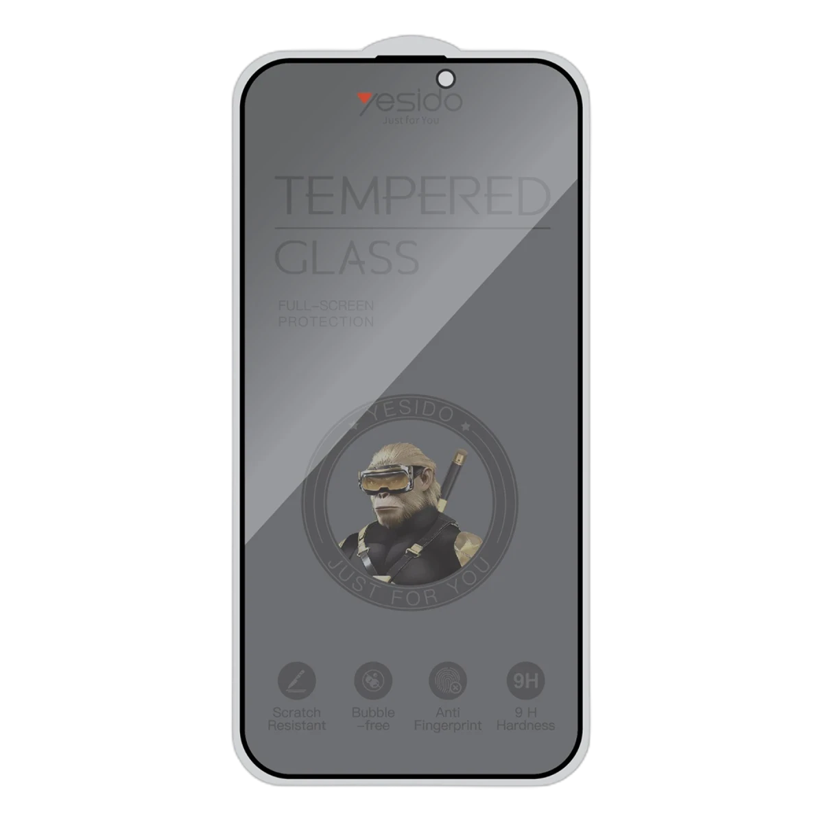 Yesido Apple iPhone 17 TG27 Hayalet Cam Ekran Koruyucu - Siyah