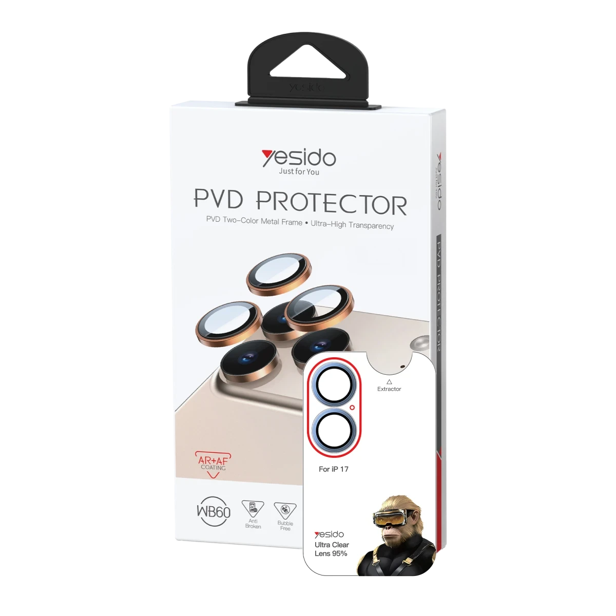 Yesido Apple iPhone 17 WB60 Metal Kamera Lens - Lacivert