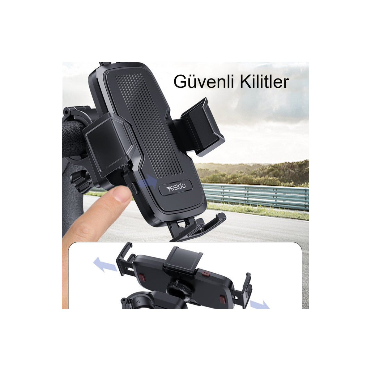 Yesido C127 Bisiklet İçin Ayarlanabilir Telefon Tutucu