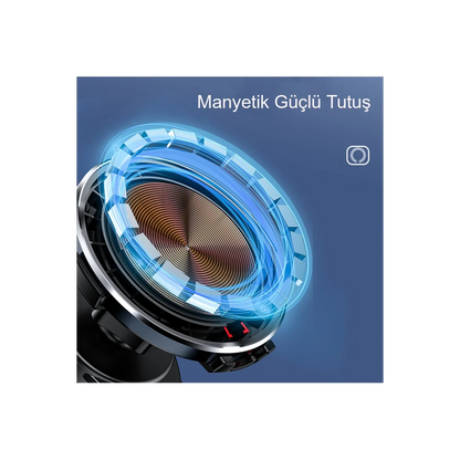 Yesido C131 Izgara Klipsli 15W Kablosuz Şarjlı Magsafe Araç Tutucu - Siyah