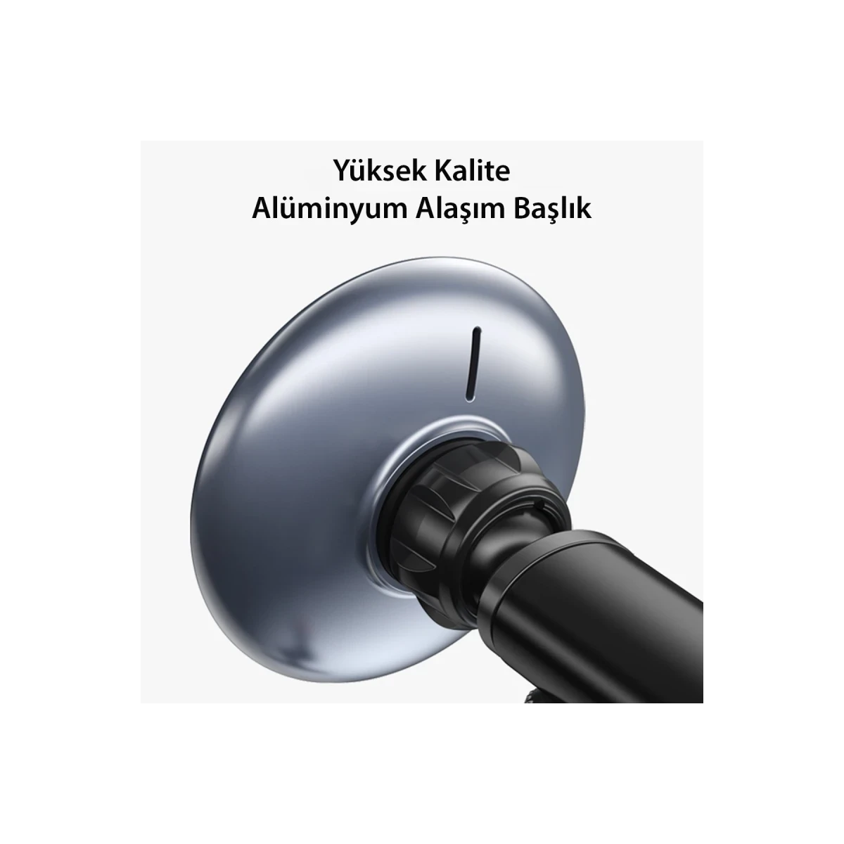 Yesido C132 15W Kablosuz Şarjlı Mıknatıslı Vantuzlu Ayarlanabilir Magsafe Araç Tutucu - Siyah