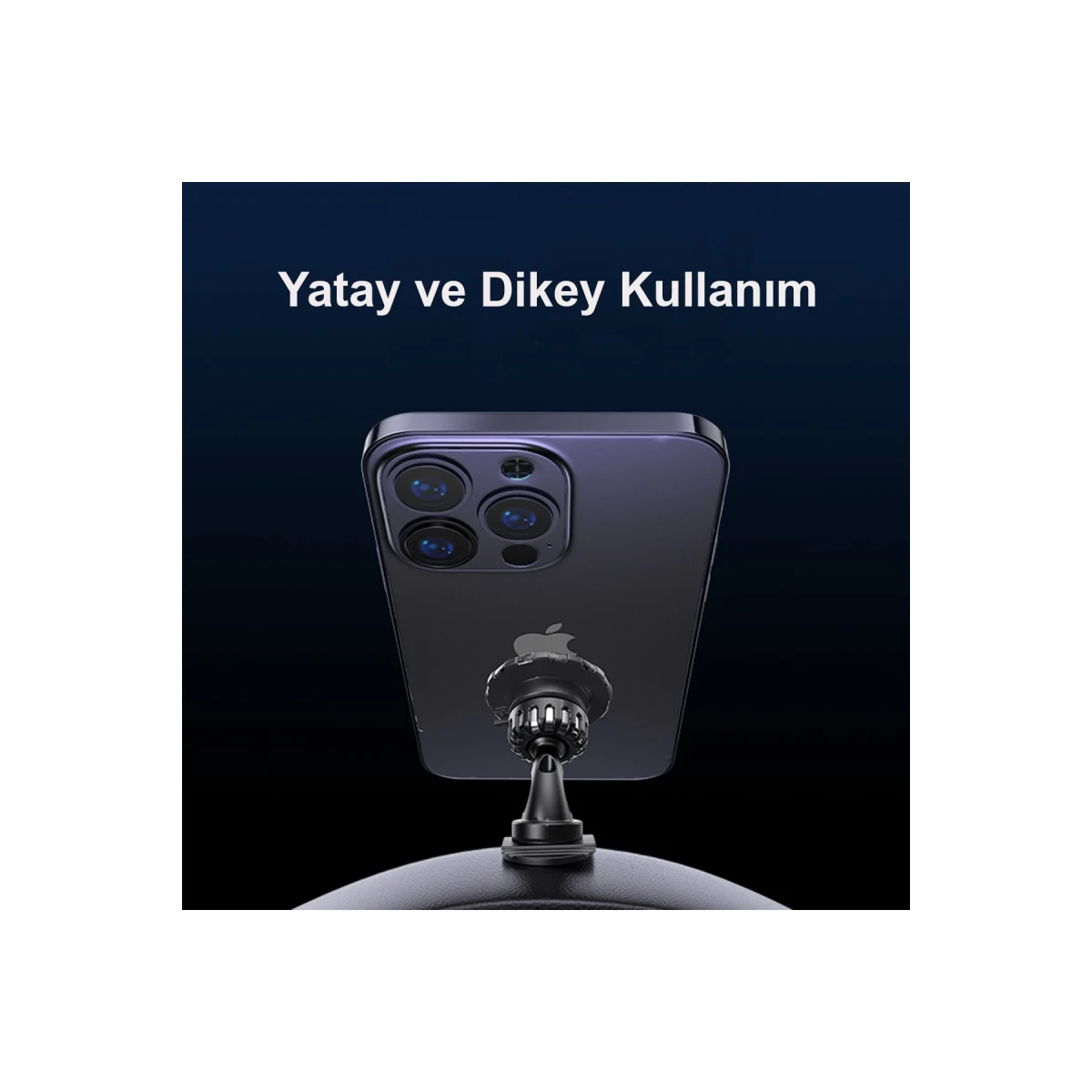 Yesido C153 2in1 Izgara Klipsli ve Yapışkanlı 360 Derece Ayarlanabilir Manyetik Magsafe Araç Tutucu - Siyah