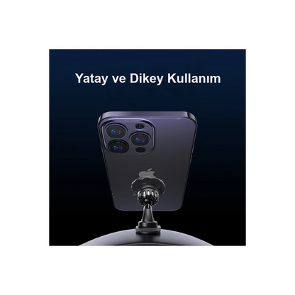 Yesido C153 2in1 Izgara Klipsli ve Yapışkanlı 360 Derece Ayarlanabilir Manyetik Magsafe Araç Tutucu - Siyah
