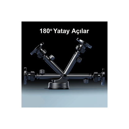 Yesido C158 2in1 Izgara Klipsli ve Vantuzlu 360 Derece Ayarlanabilir Manyetik Magsafe Araç Tutucu