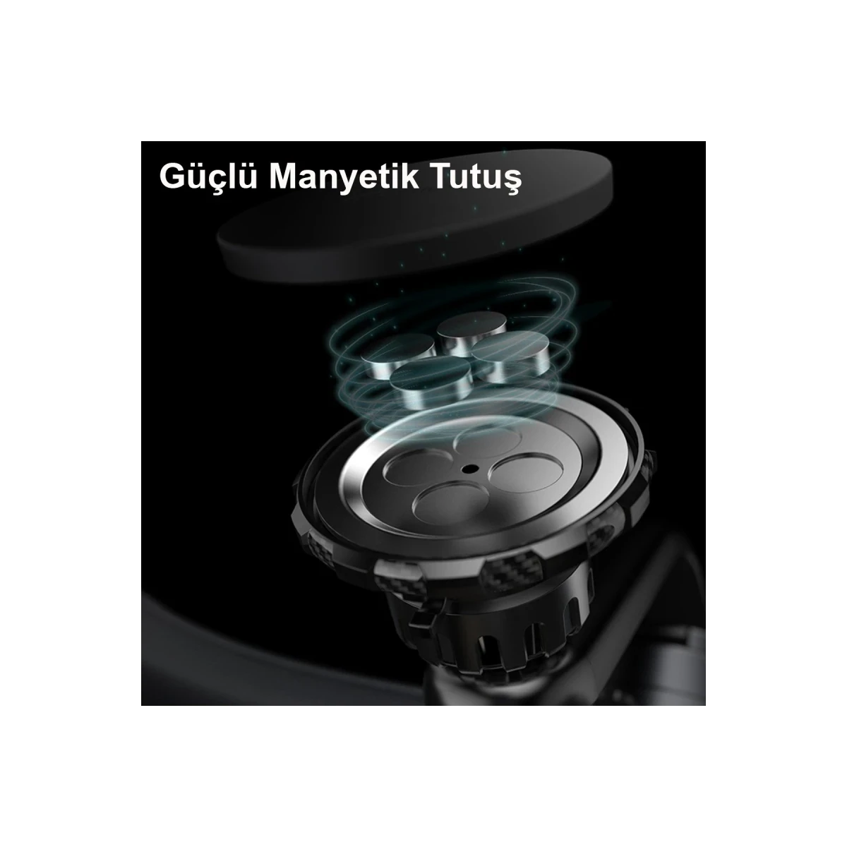 Yesido C159 2in1 Izgara Klipsli ve Yapışkanlı 360 Derece Ayarlanabilir Manyetik Magsafe Araç Tutucu - Siyah