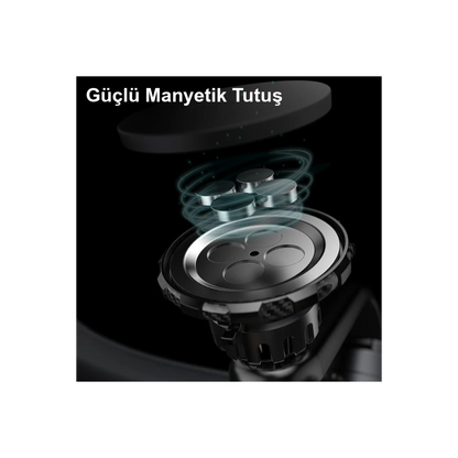 Yesido C159 2in1 Izgara Klipsli ve Yapışkanlı 360 Derece Ayarlanabilir Manyetik Magsafe Araç Tutucu - Siyah