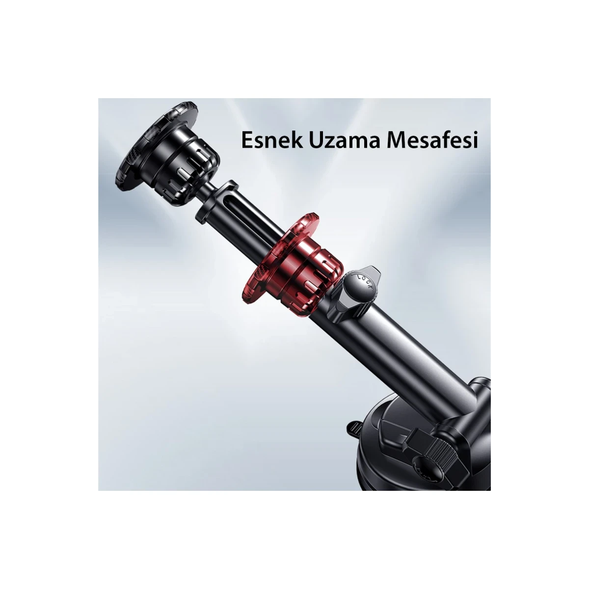 Yesido C160 360 Derece Ayarlanabilir Vantuzlu Manyetik Magsafe Araç Tutucu - Siyah