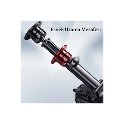 Yesido C160 360 Derece Ayarlanabilir Vantuzlu Manyetik Magsafe Araç Tutucu - Siyah