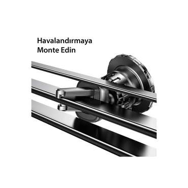Yesido C160 360 Derece Ayarlanabilir Vantuzlu Manyetik Magsafe Araç Tutucu - Siyah