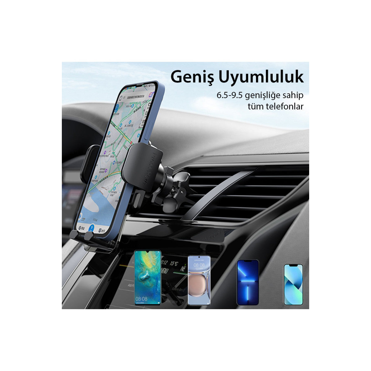 Yesido C163 Izgara Klipsli 360 Derece Ayarlanabilir Araç Tutucu
