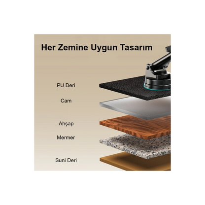 Yesido C173 Yapışkanlı 360 Derece Ayarlanabilir Araç Tutucu - Siyah