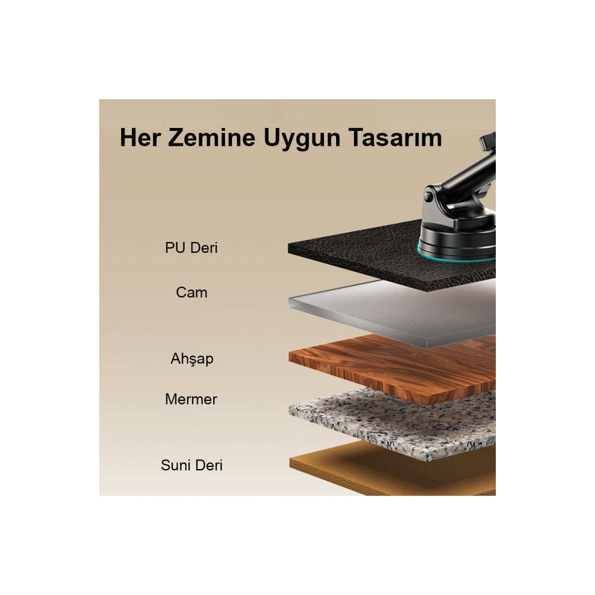 Yesido C173 Yapışkanlı 360 Derece Ayarlanabilir Araç Tutucu