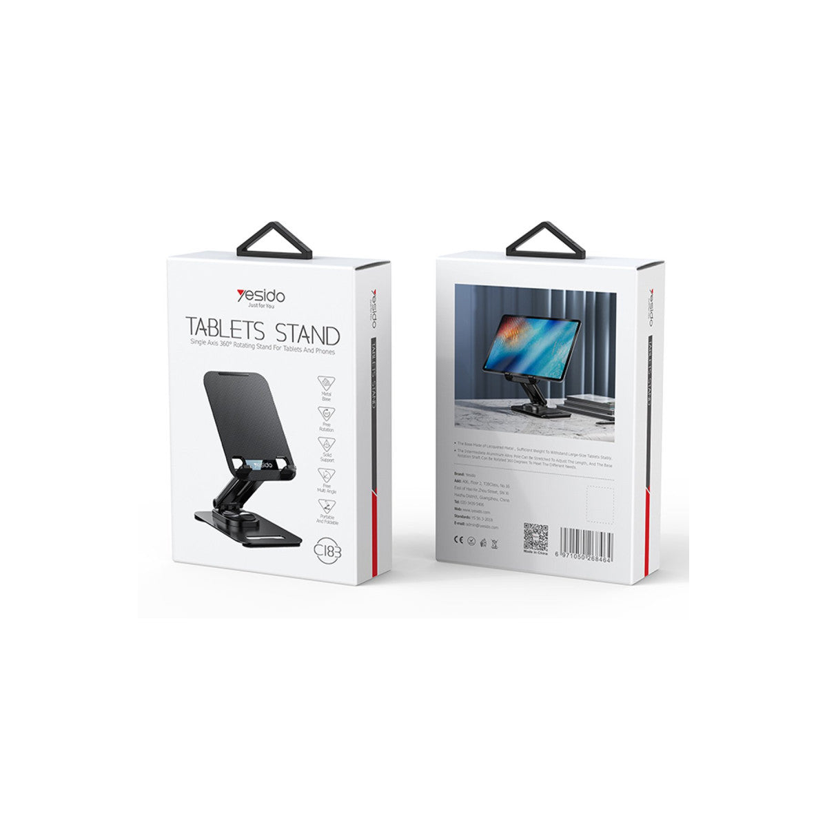 Yesido C183 360 Derece Ayarlanabilir Metal Tablet Standı