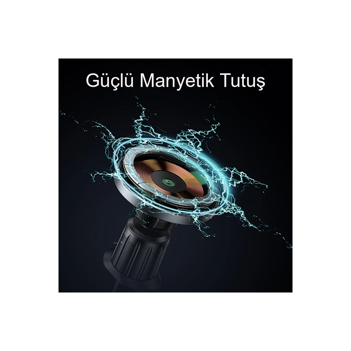Yesido C190 Izgara Klipsli 15W Kablosuz Şarjlı Magsafe Araç Tutucu - Siyah